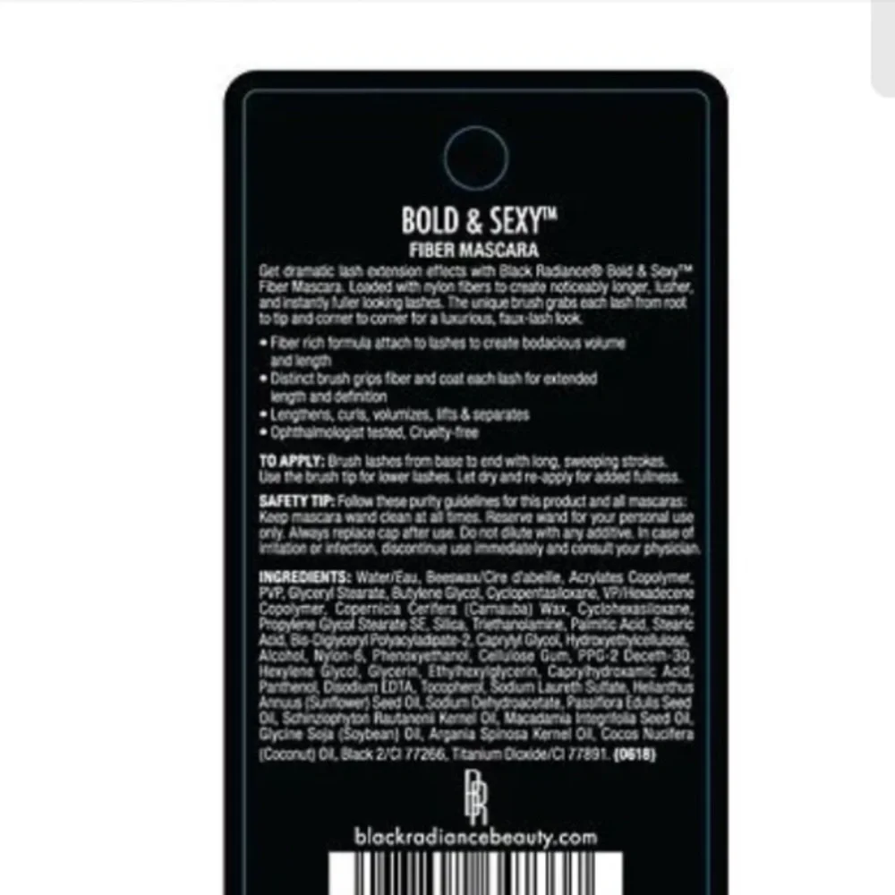 🆕 Black Radiance Bold & Sexy Fiber Mascara, Black